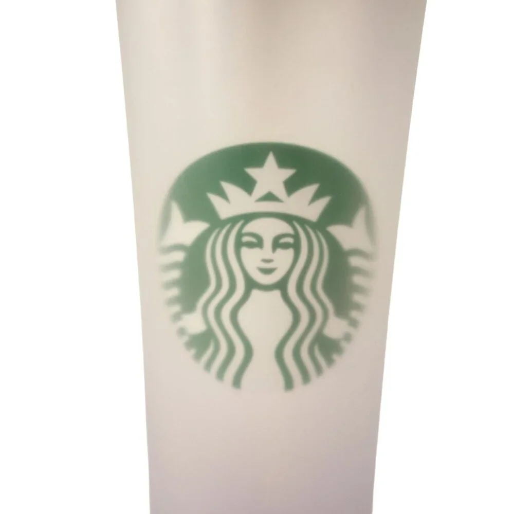 Starbucks 2010 Frosted‎ Plastic Travel Tumbler 20 Oz Screw on Flip Top Lid